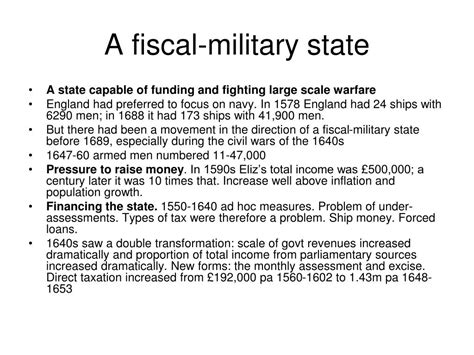 fiscal military state tudor|fiscal military states examples.